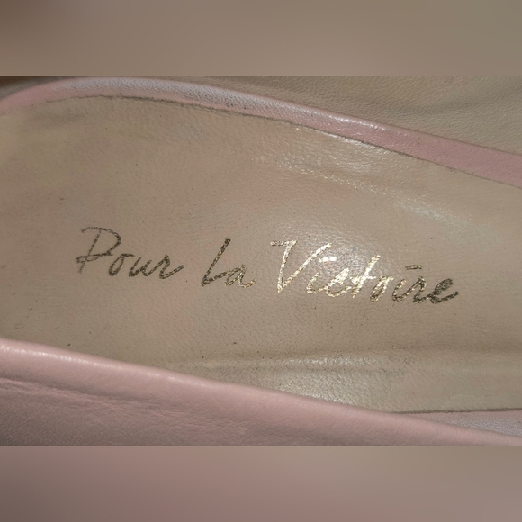 POUR LA VICTOIRE PINK SPIKED PLATFORM PEEPTOE HEELS. - Picture 10 of 12